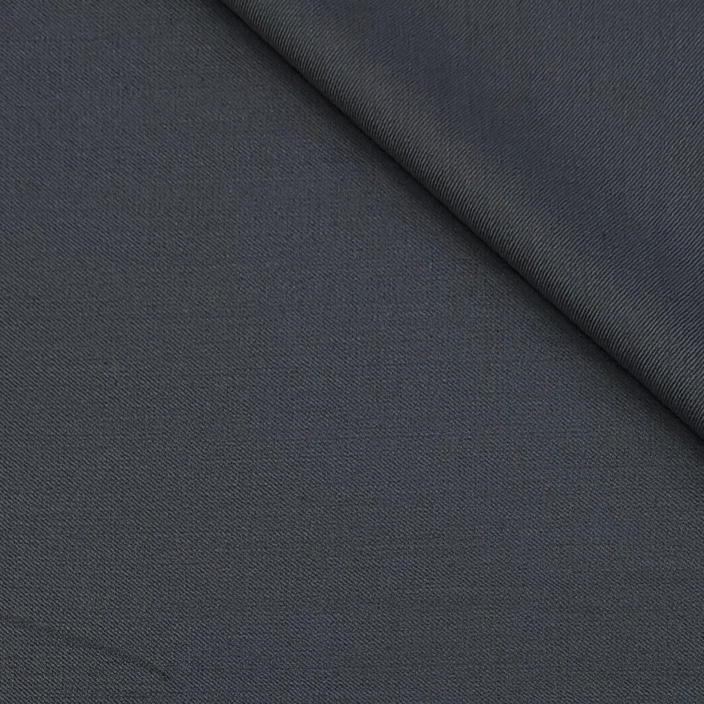 Trouser Fabric Raymond Wool Blended Plain Colour Zinc Grey